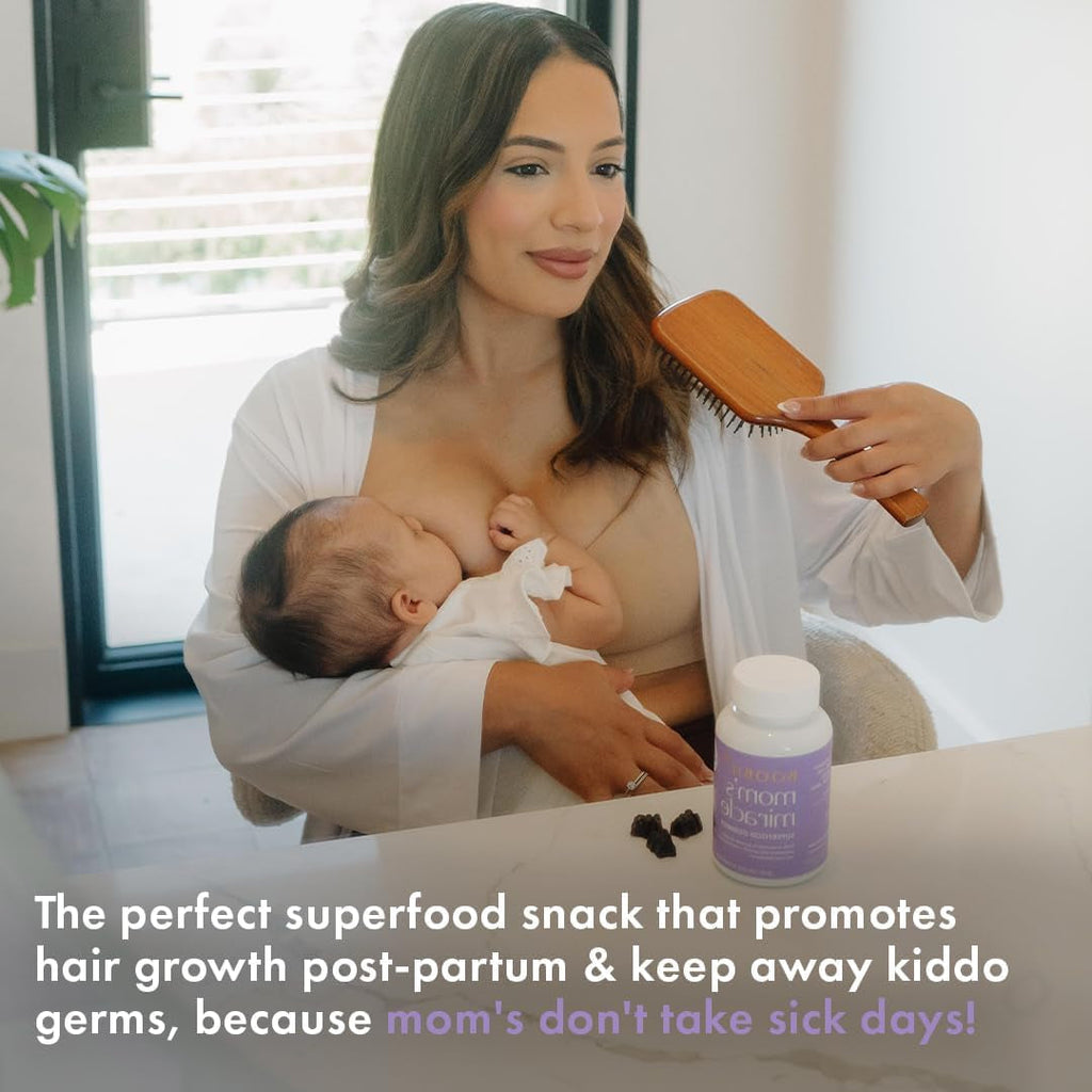 Boobie Bears Lactation Support Gummies | Helps as Milk Supply Booster & Supports Immune Health & Hair Growth | Breastfeeding Supplements with Zinc & Elderberry for Milk Supply Increase, 60 Count