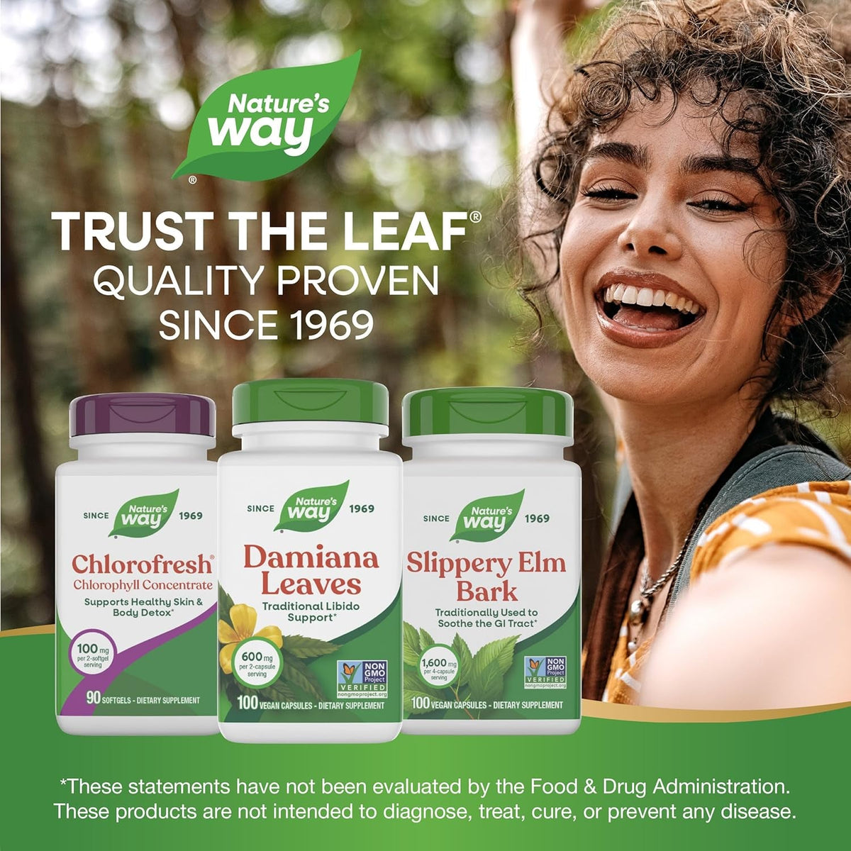 Nature'S Way Damiana Leaves, Traditional Libido Support*, Damiana Leaf Supplement, 600 Mg per 2-Capsule Serving, Non-Gmo Project Verified, Vegan, 100 Capsules (Packaging May Vary)