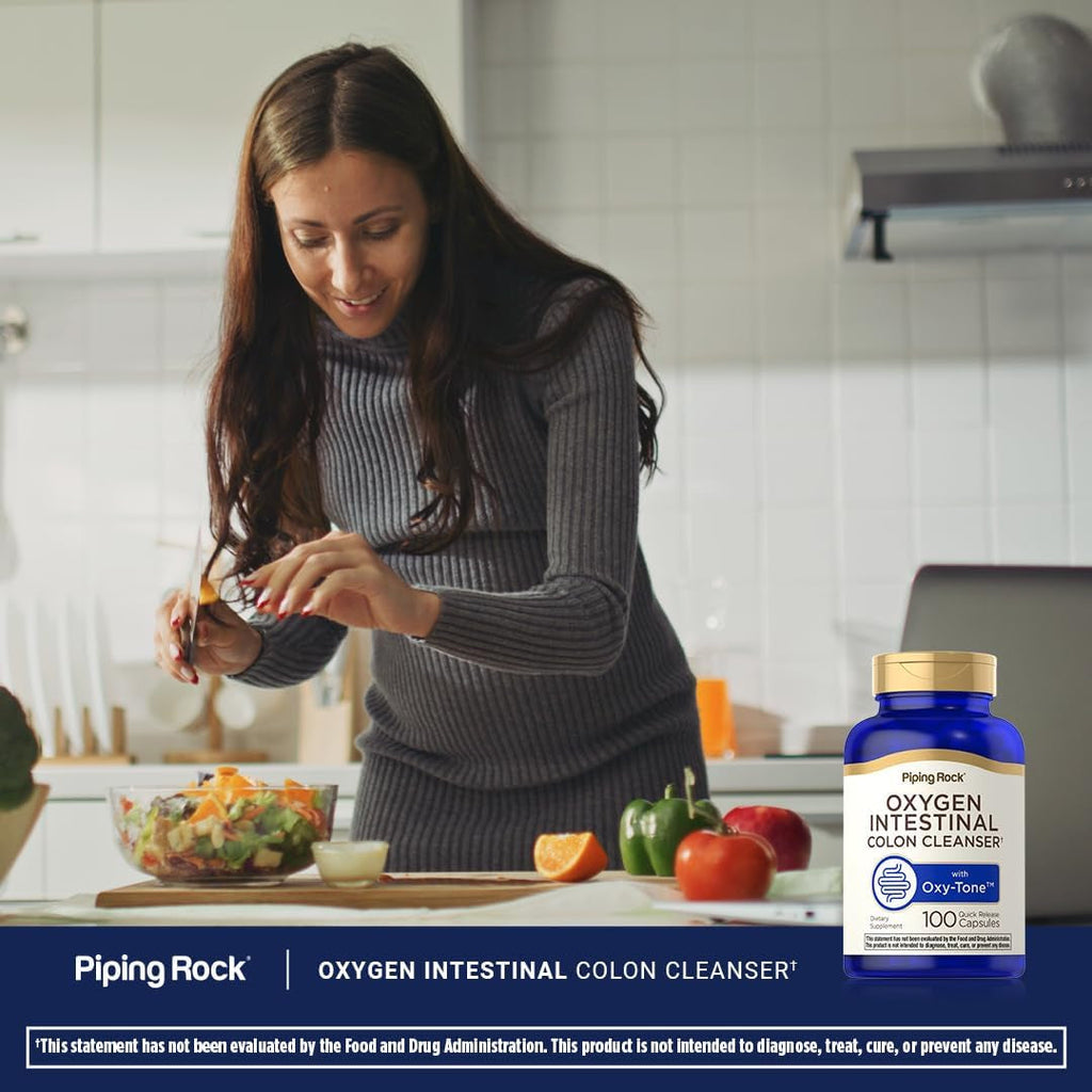 Piping Rock Colon Cleanse | 100 Capsules | Oxy-Tone Oxygen Intestinal Cleanser | Non-Gmo, Gluten Free Supplement