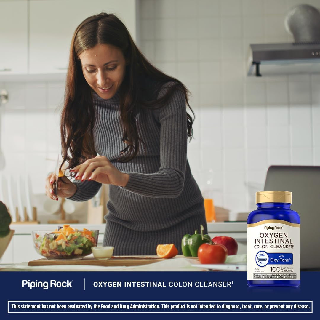 Piping Rock Colon Cleanse | 100 Capsules | Oxy-Tone Oxygen Intestinal Cleanser | Non-Gmo, Gluten Free Supplement