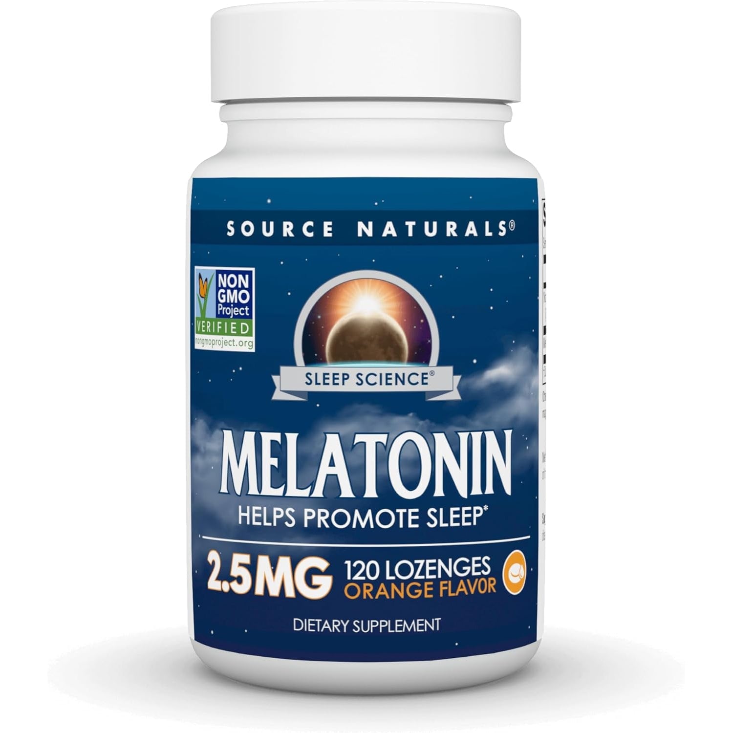 Source Naturals Melatonin 2.5 Mg - 120 Orange Flavored Lozenges