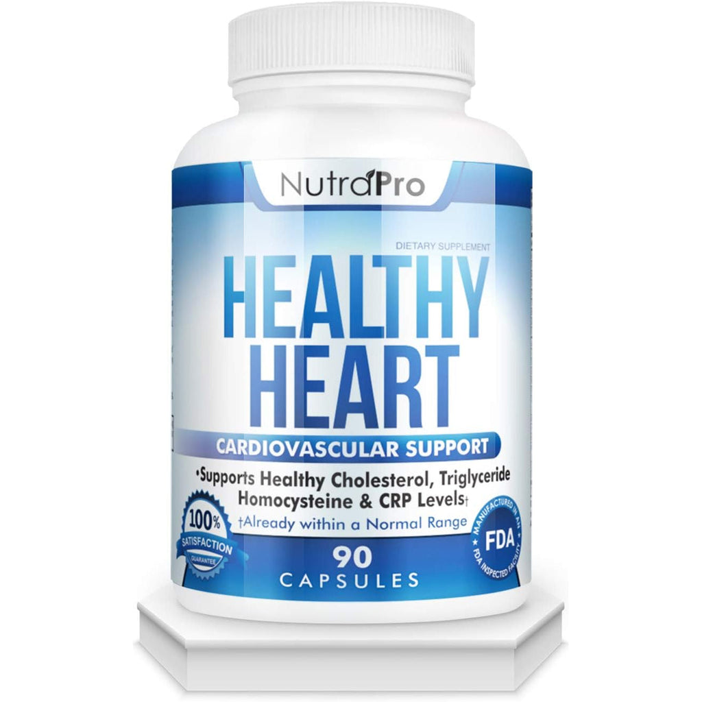 Nutrapro Healthy Heart - Heart Health Supplements. Artery Cleanse & Protect .Supports Healthy Cholesterol and Triglyceride. GMP Certified.