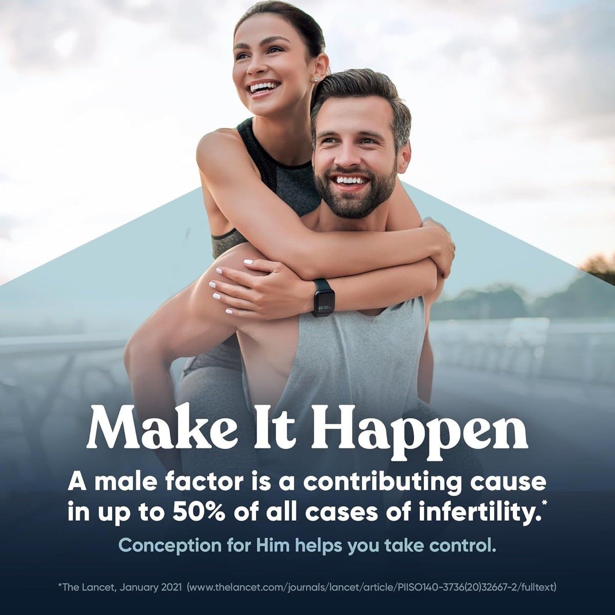 Eu Natural Conception for Him - Male Fertility Supplements with Ashwagandha, Folate & Zinc - Sperm Count, Motility & Strength Support - Fertility Support for Men, 60 Vegetarian Capsules