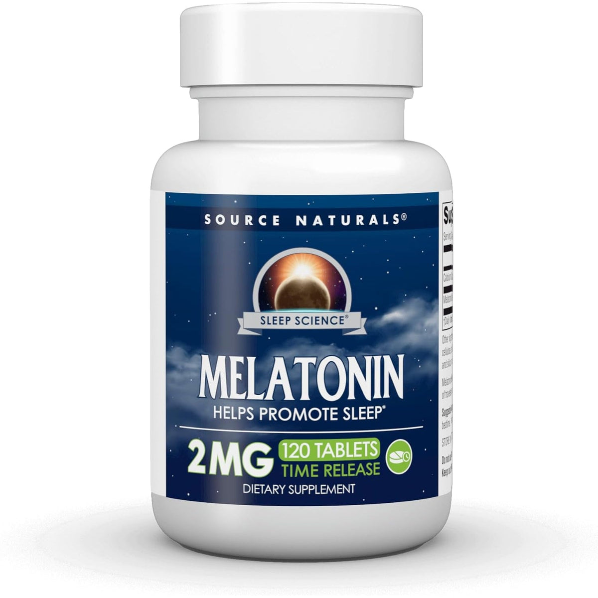 Source Naturals Melatonin, Helps Promote Sleep* - 2 Mg - 120 Time Release Tablets