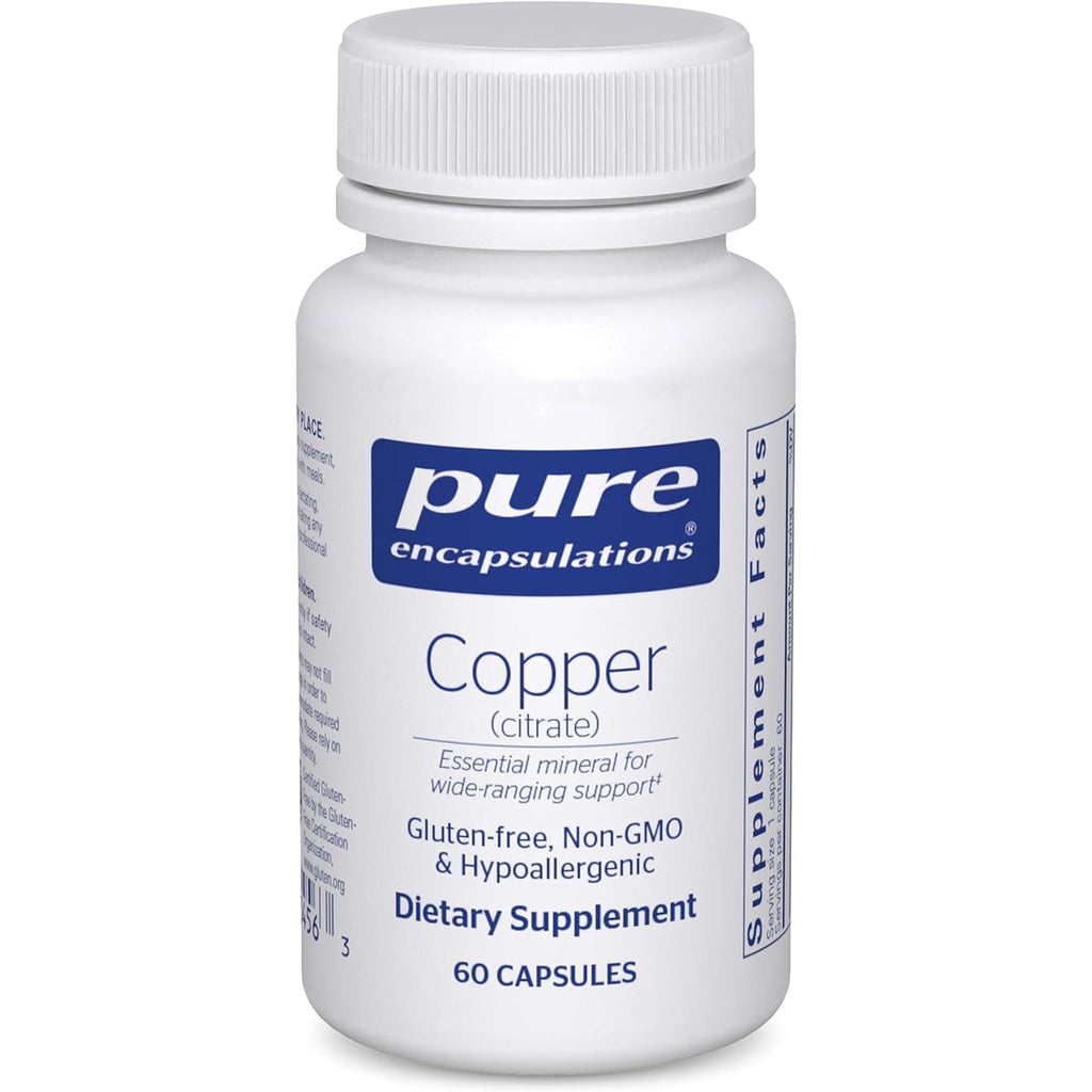 Pure Encapsulations Copper (Citrate) | Highly Bioavailable Form of Copper | 60 Capsules