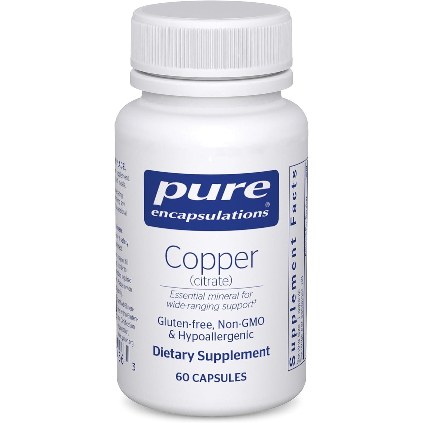 Pure Encapsulations Copper (Citrate) | Highly Bioavailable Form of Copper | 60 Capsules