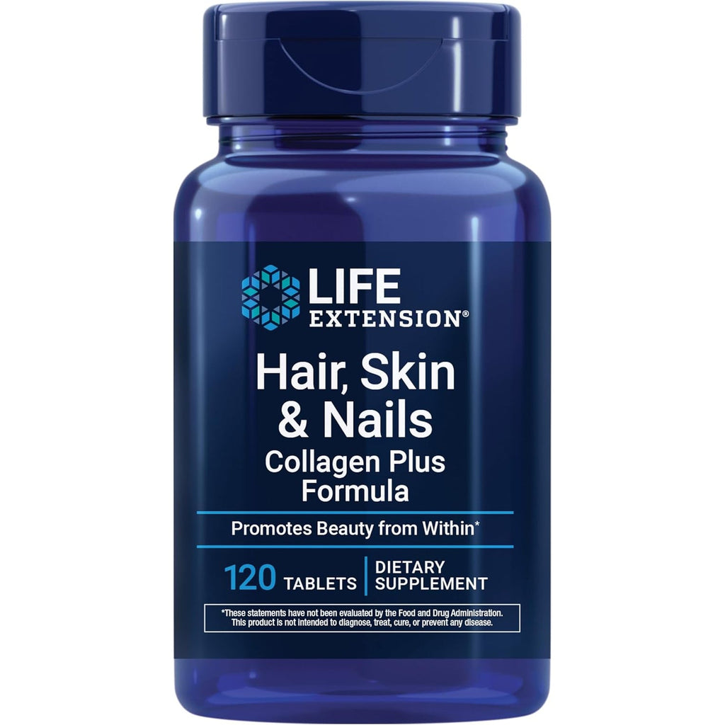 Life Extension Hair, Skin, & Nails- Collagen Plus, 120 Count