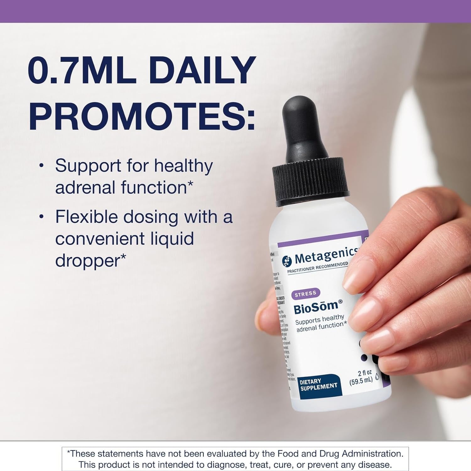 Metagenics Biosom - Liposomal DHEA Dropper with Grapefruit Extract & Stevia - Supports Hormone Balance, Stress & Energy Levels* - Non-Gmo, Gluten-Free, Vegan - GMP Certified Facility - 85 Servings