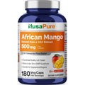 Nusapure African Mango, 500 Mg, 180 Veg Capsules (Non-Gmo, Vegan)