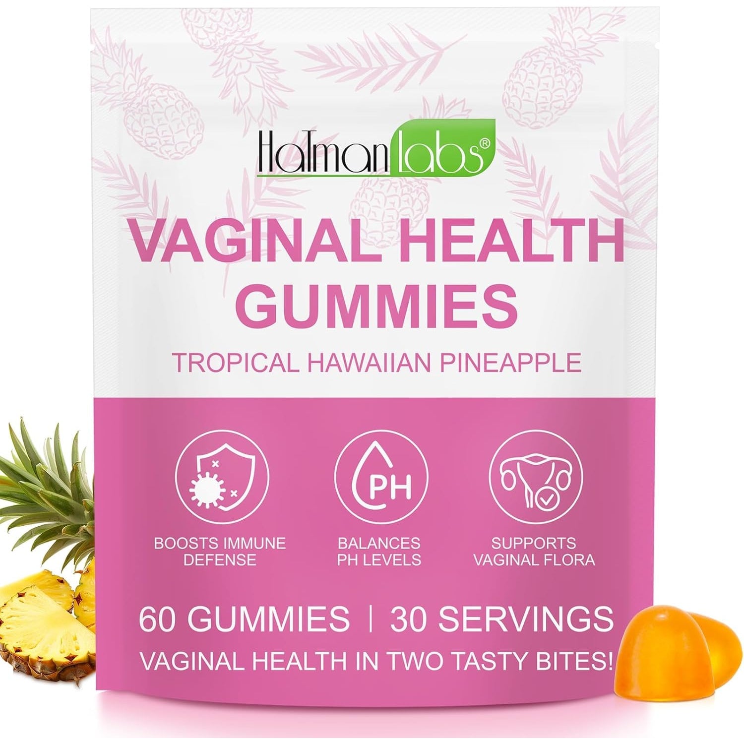 60 PCS Vital Vaginal Probiotics Source Feminine Gummies PH Balance for Women Feminine Balance Gummies Womens Vaginal Health Supplement