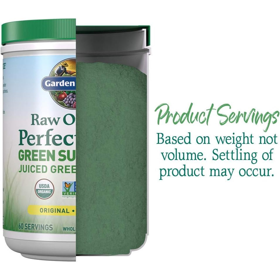 Garden of Life Super Greens Powder Smoothie & Mix, Probiotics & Digestive Enzymes for Digestive Health, Organic Superfoods Nutrition Fruit and Vegetables for Women & Men Energy, Original, 60 Servings
