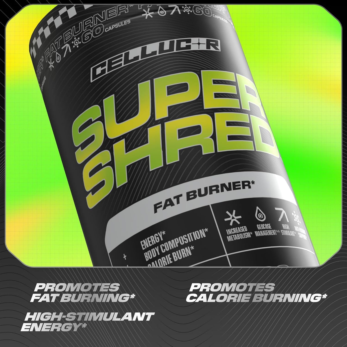 Cellucor Super Shred™ Fat Burner | Thermogenic Power & High Stimulant Energy | 60 Capsules