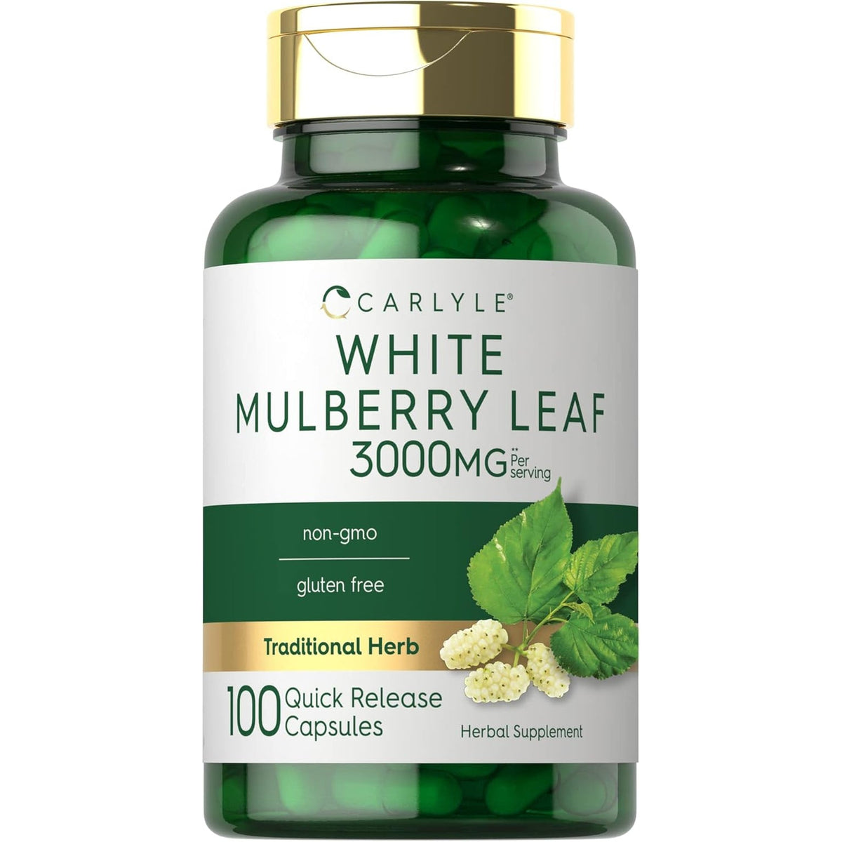 Carlyle Mulberry Leaf Extract | 100 Capsules | Non-Gmo and Gluten Free Herbal Supplement