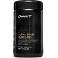 ONNIT Alpha Brain Black Label Capsules, IGEN Non-Gmo Tested Citicoline Brain Supplement for Concentration and Memory, Lion’S Mane, Lutemax Lutein, L Theanine and Mucuna Pruriens, 80 Count