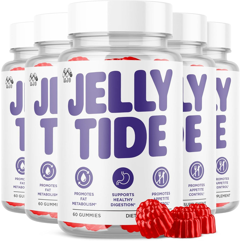 (5 Pack) Jelly Tide Gummies, Official Jellytide Weight Management Gummys with Natural Ingredients, Jellytide Advanced Wellness Gummy with Maximum Strength Active Lifestyle Multivitamins (300 Gummies)