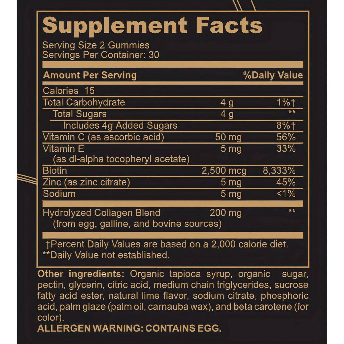 Black Girl Vitamins - Collagen Gummies for Hair, Skin, and Nail Support, with Vitamin C, Vitamin E, and Biotin, Gluten-Free, (Lime), 60Ct