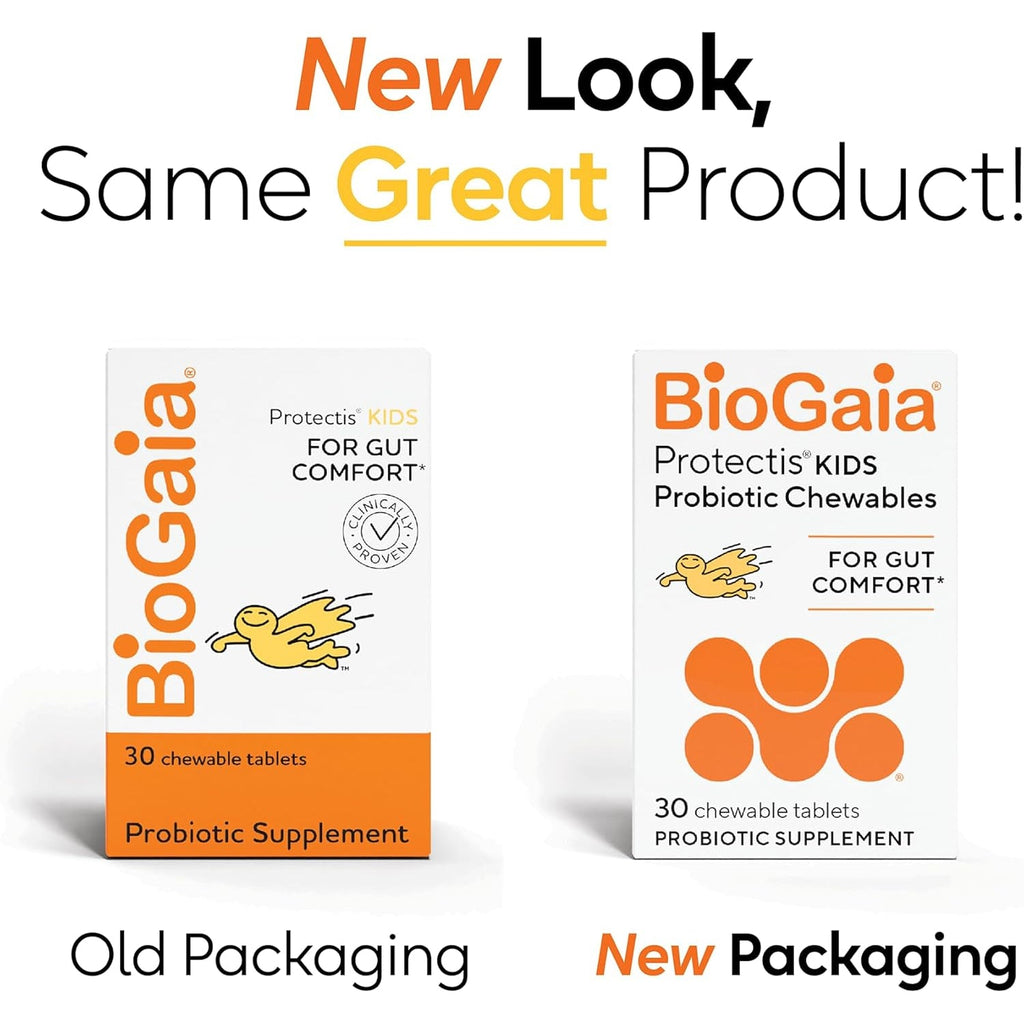 Biogaia Protectis Kids | Probiotic for Ages 3+ | Eases Occasional Digestive Issues & Promotes Regularity | Allergen, Dairy, Soy & Gluten Free | Backed by 30 Years of Research | 30 Day Supply