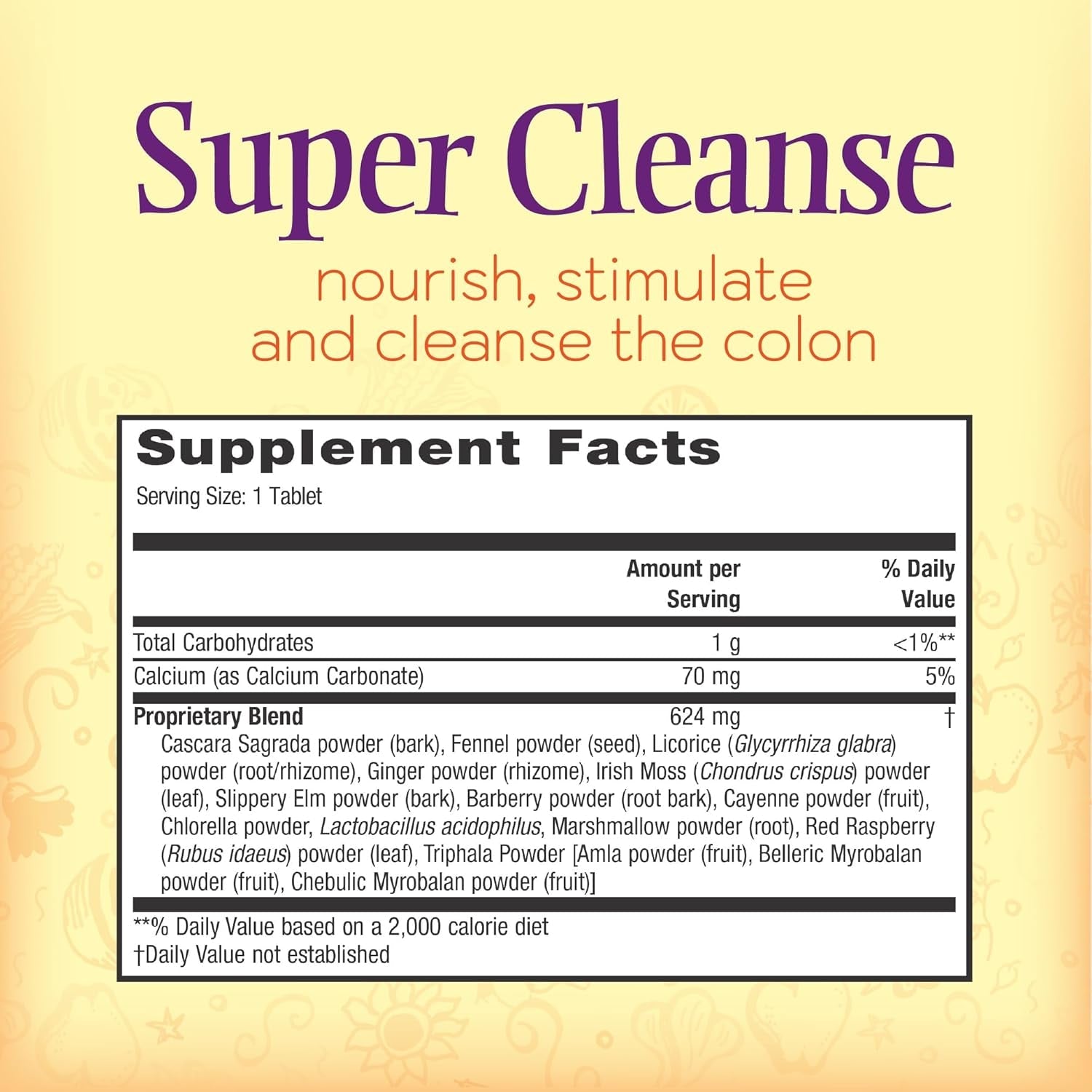 Nature’S Secret Super Cleanse - Extra Strength Colon Cleanse with 14 Herbs & Probiotic Support - Promotes Gut Health Detox Cleanse & Digestive Support Gentle Elimination Formula - 100 Tablets (1 Pack)