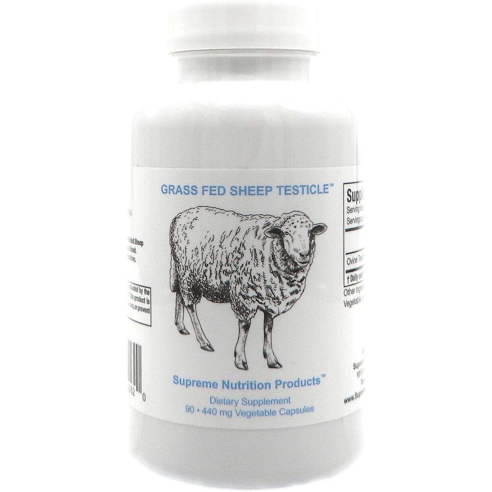Supreme Nutrition Sheep Testicle - 100% Grass Fed and Finished in New Zealand, 90 Capsules of Pure Ovine Testicle