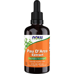 NOW Foods Supplements, Pau D'Arco Extract Liquid with Dropper, Free Radical Scavenger*, 2-Ounce