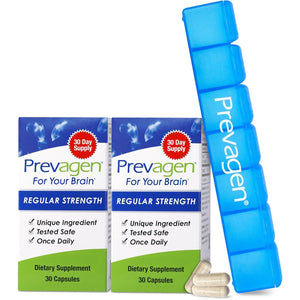 Prevagen Regular Strength - 30 Capsules |2 Pack | Formulated for Your Brain | 10Mg of Apoaequorin plus Vitamin D3 with 7-Day Pill Minder