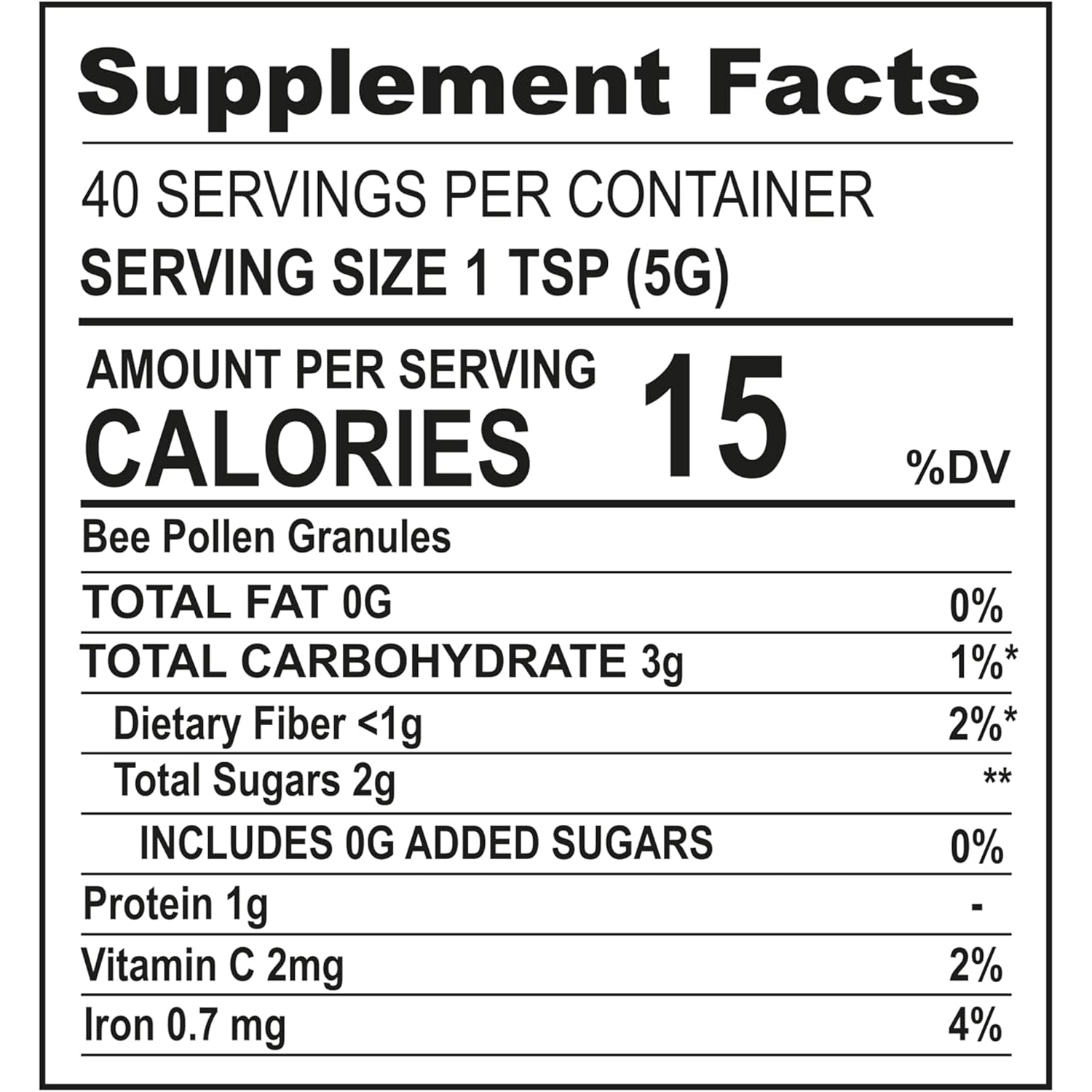 Bee Pollen – USDA & EU Organic Certified, Halal, ISO 22000 & GMP | 100% Pure Superfood, Rich in Vitamins & Minerals | Non-Gmo, Additive-Free (7 Ounce (Pack of 1))