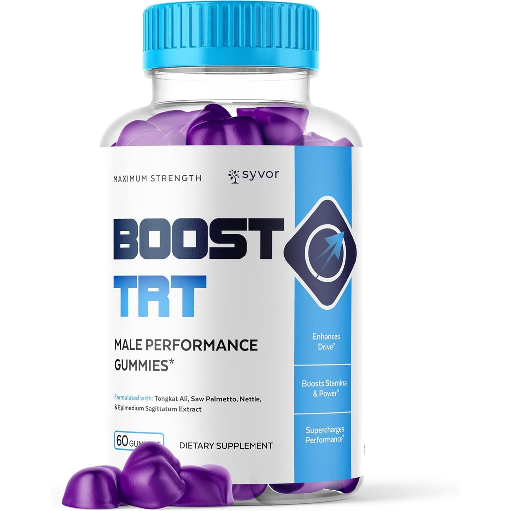 Boost TRT Gummies for Men, Official Boost TRT Male Performance Gummys with Natural Ingredients, Advanced Boosttrt Men'S Gummy Supplement with Maximum Strength Premium Vitamins (60 Gummies)