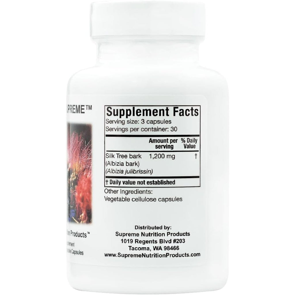 Supreme Nutrition Albizia Supreme, 90 Pure Silk Tree Bark Vegetarian Capsules