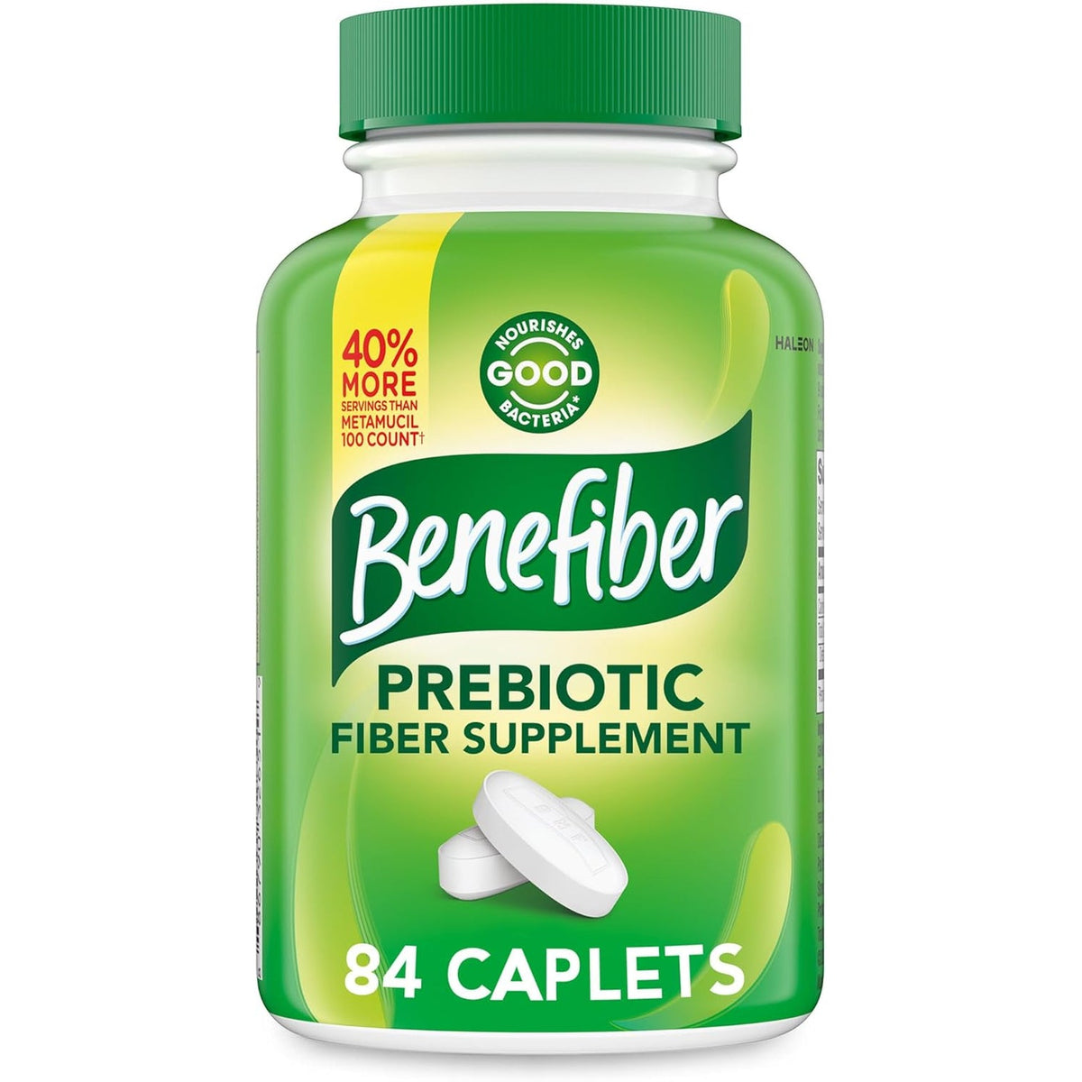 Benefiber Prebiotic GLP-1 Friendly Fiber Supplement Caplets, 84 Count