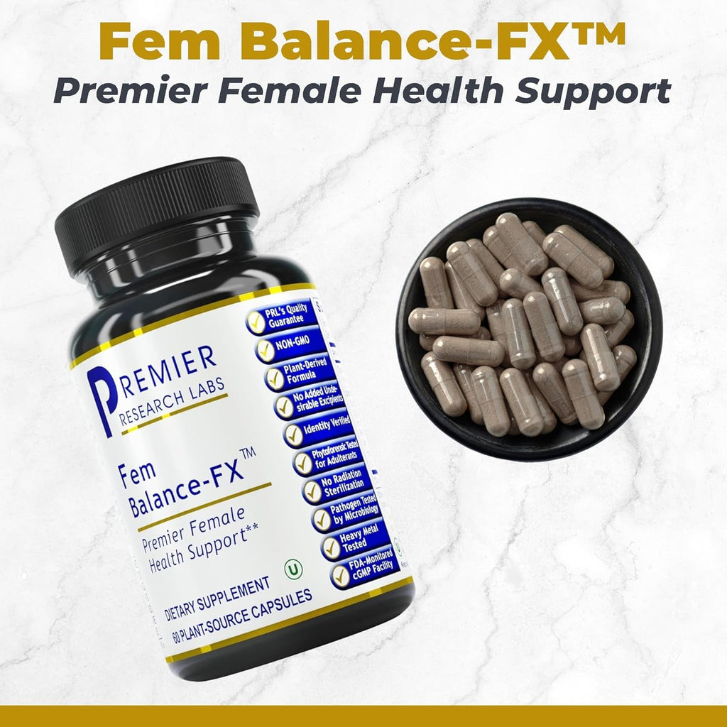 Premier Research Labs Fem Balance FX- Chasteberry Supplement for Women Hormone Balance Support, Chaste Tree Supplement W/Organic Chasteberry Extract, Natural Support for Women- 60 Vegetarian Capsules
