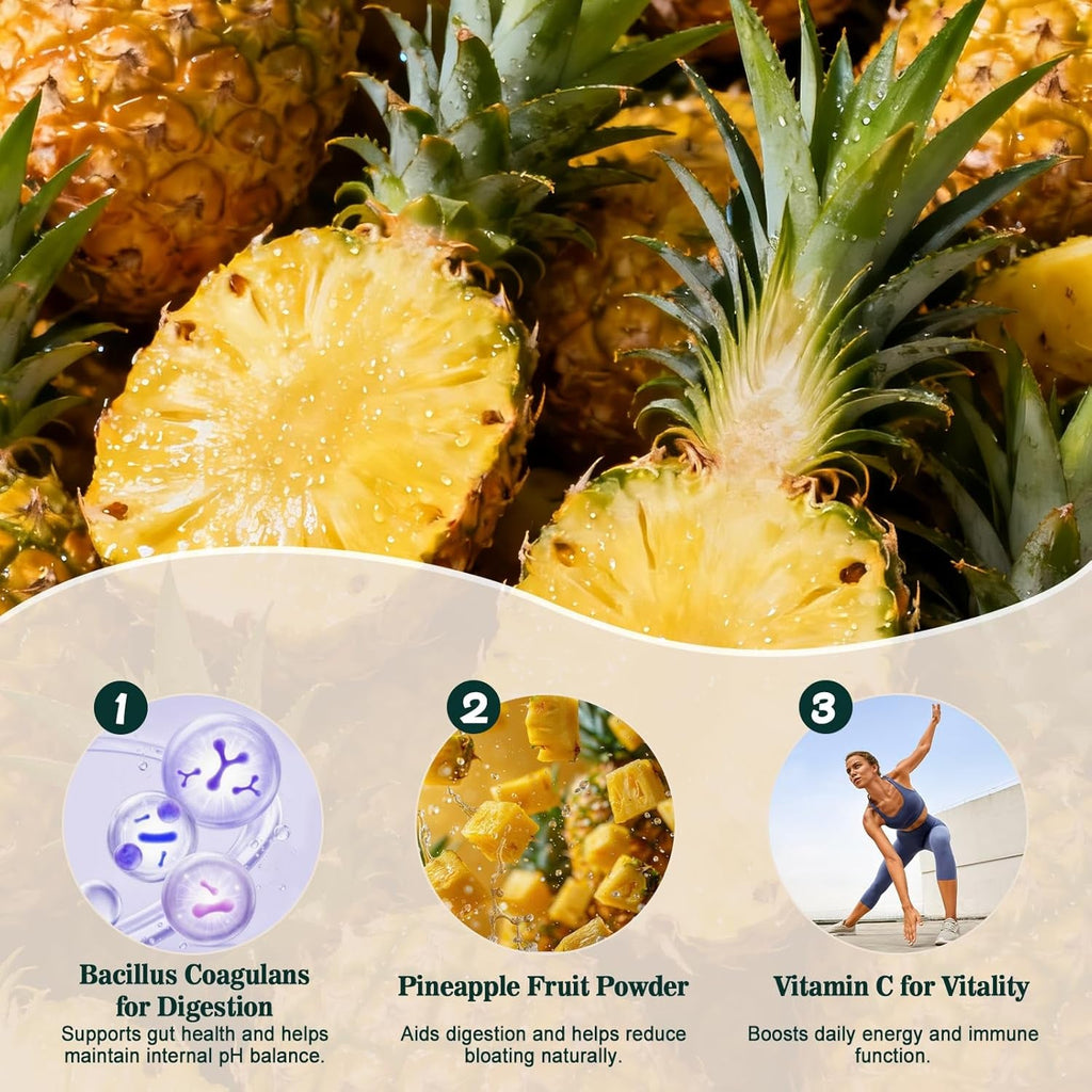 Probiotic Gummies for Women - Vital Prebiotic Source for Feminine Health, Ph Balance & Odor Control - Vegan Daily Digestive & Immune Support, Pineapple Flavor, Sugar-Free, 60 Count