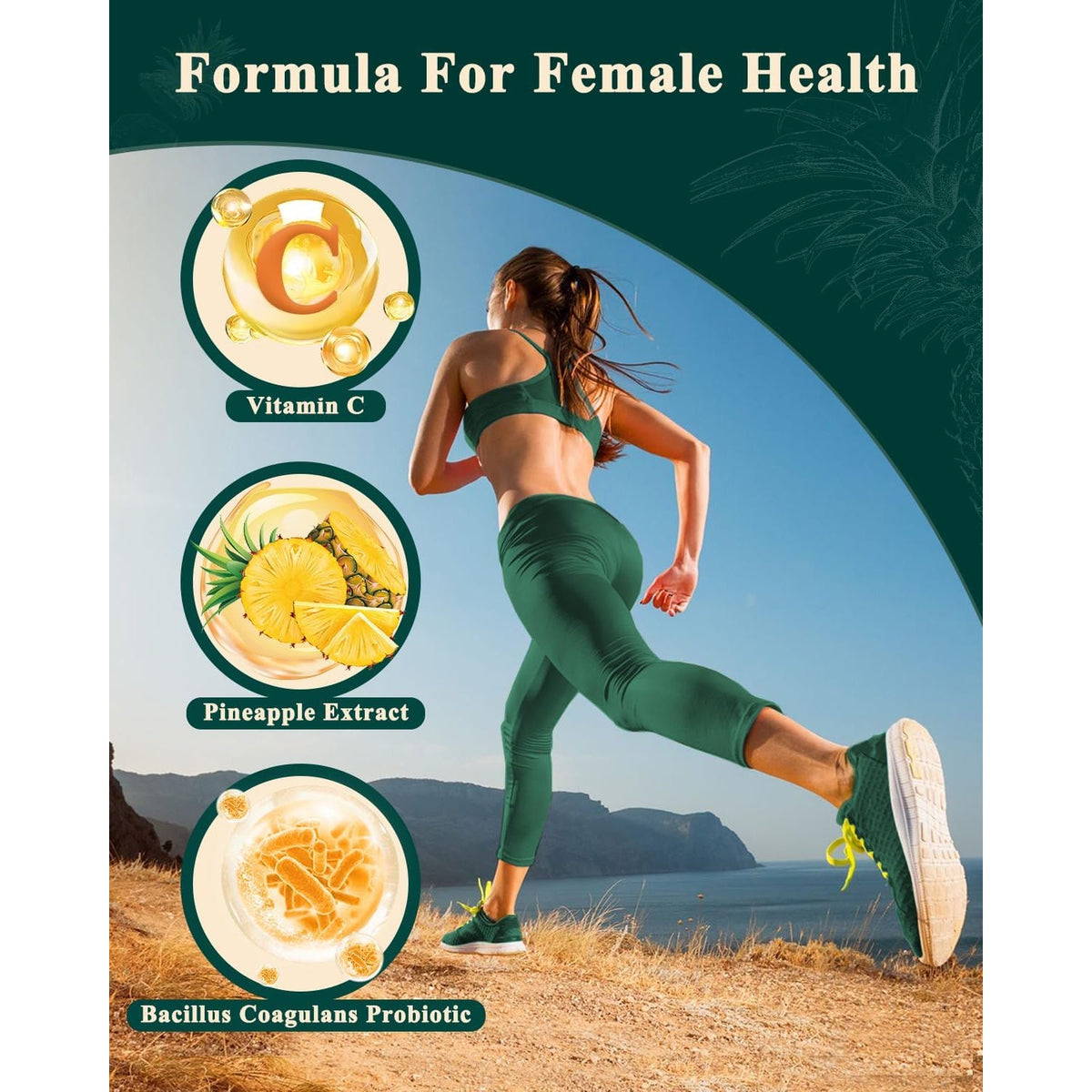 Premium Feminine Balance Gummies for Women - Hawaiian Pineapple Ph Balance Probiotic Gummies for Odor and Flora Wellness, Immune Support, Vegan, 60 Count