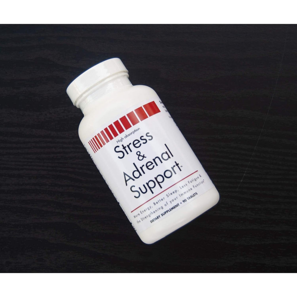 Stress and Adrenal Support - 90 Chewable Tablets - Citrusy Orange Flavor - Easily Digestible - by New Health Products