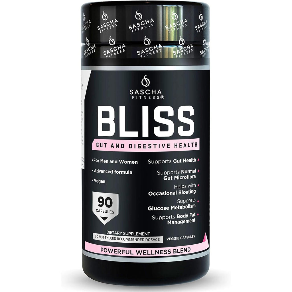 SASCHA Fitness®️Gut and Digestive Health Support Pills | Prebiotics, Probiotics & Enzyme Blend |Berberine Hci,Gluco Vantage®|Helps with Bloating,Fat Loss, Cravings,Glucose Metabolism,30 Day Supply