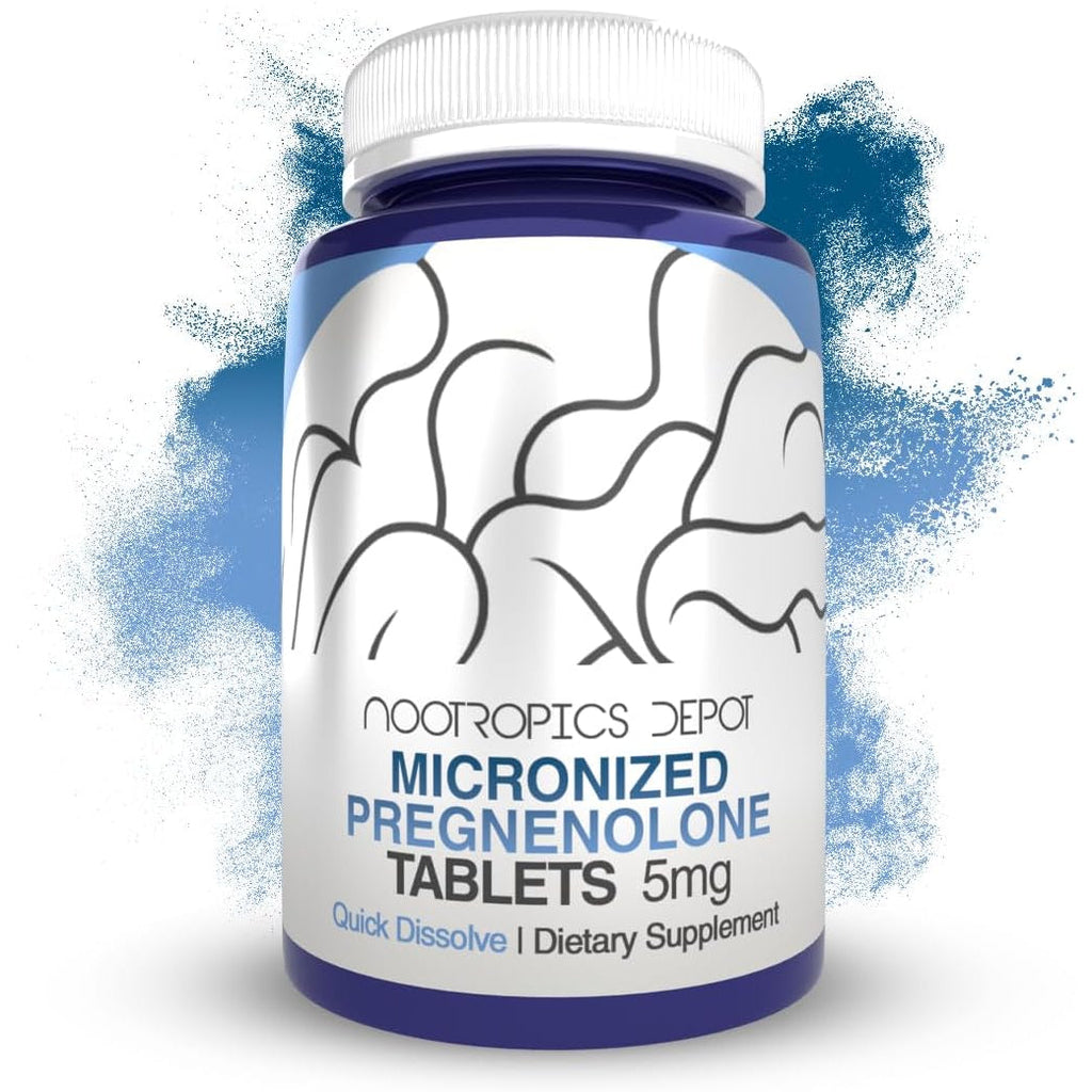 Nootropics Depot Pregnenolone Quick Dissolve Tablets | 5Mg | Micronized | Mood, Cognition, & Hormone Support | 120 Count