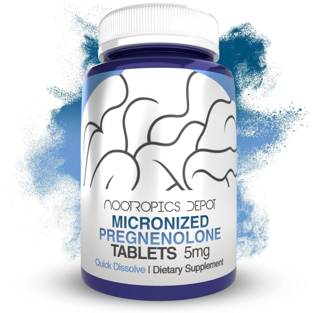 Nootropics Depot Pregnenolone Quick Dissolve Tablets | 5Mg | Micronized | Mood, Cognition, & Hormone Support | 120 Count