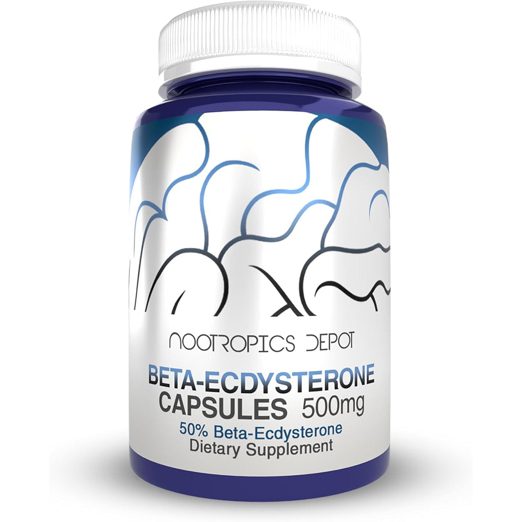 Nootropics Depot Beta Ecdysterone/20-Hydroxyecdysone 50% Capsules | 500Mg | Cyanotis Arachnoidea Extract | Phytoecdysteroid | 30 Count