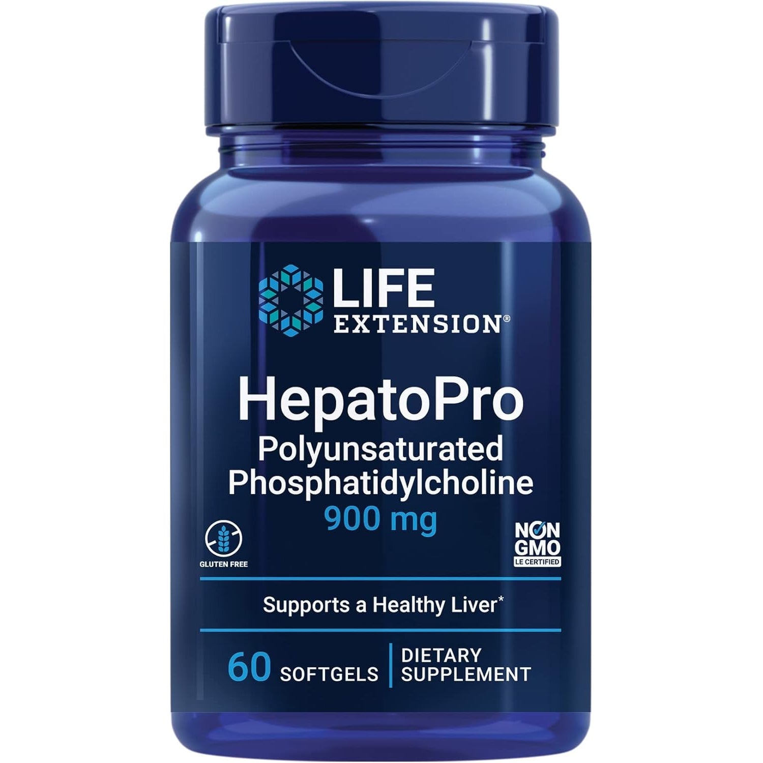 Life Extension Hepatopro, Polyunsaturated Phosphatidylcholine, 900 Mg, Supports a Healthy Liver and Detoxification, Protects against Oxidative Stress, Gluten-Free, Non-Gmo, 60 Softgels