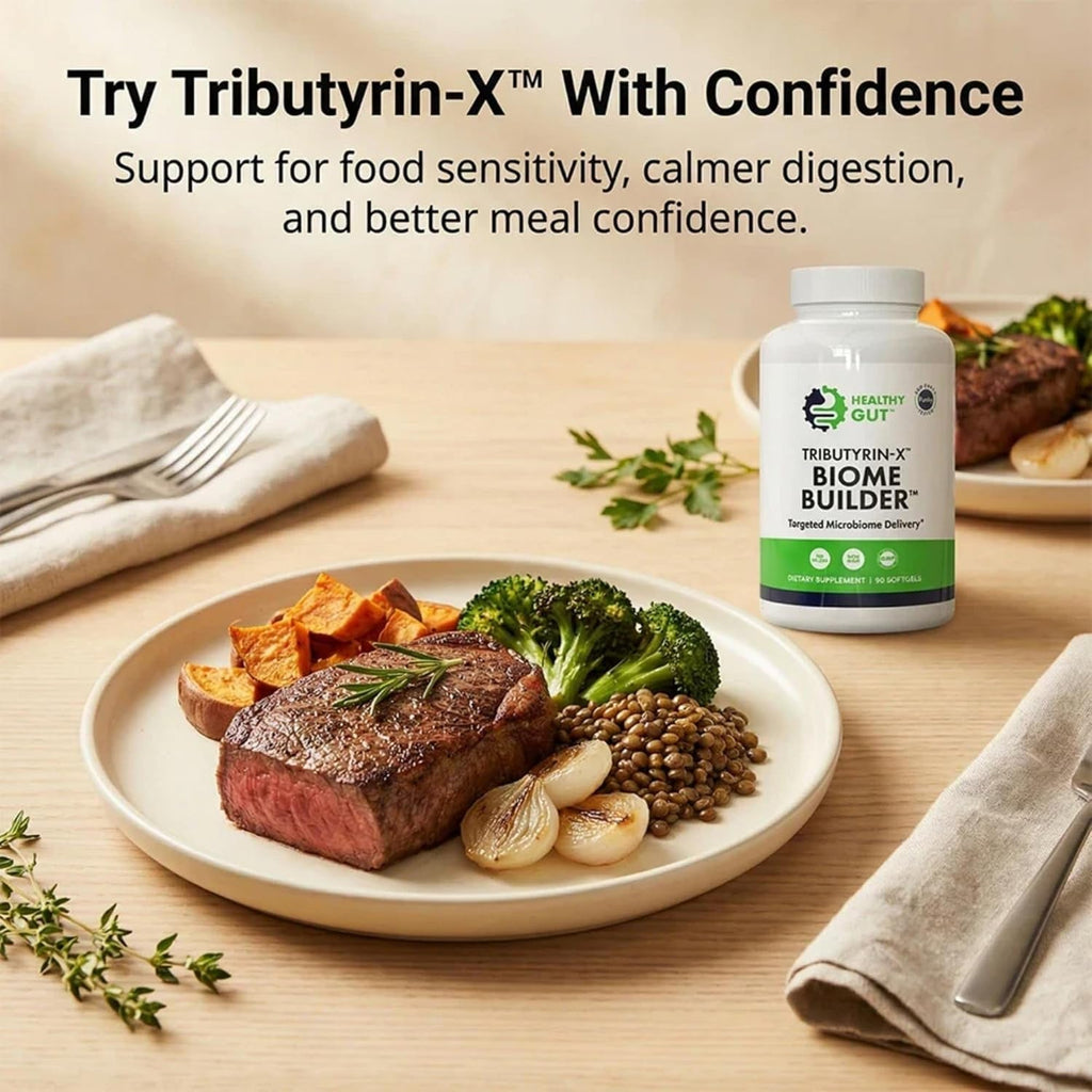 Healthy Gut Tributyrin-X | Most Bioavailable Butyrate Supplement for Gut Health & Leaky Gut Support | 99% Pure W/Zero Odor | 90 Softgels