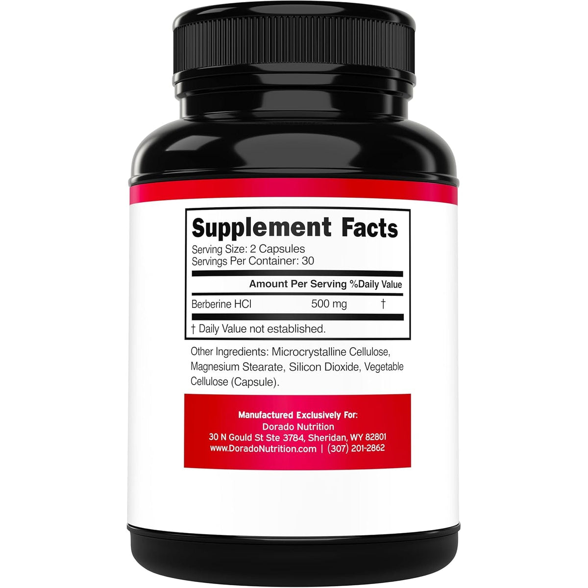 Berberine Supplement 500Mg per Serving (60 Capsules) Berberine HCL for Gut Health Support for Men and Women - Premium Supplements for Adults - Third Party Tested - Vegan Capsules & USA Made