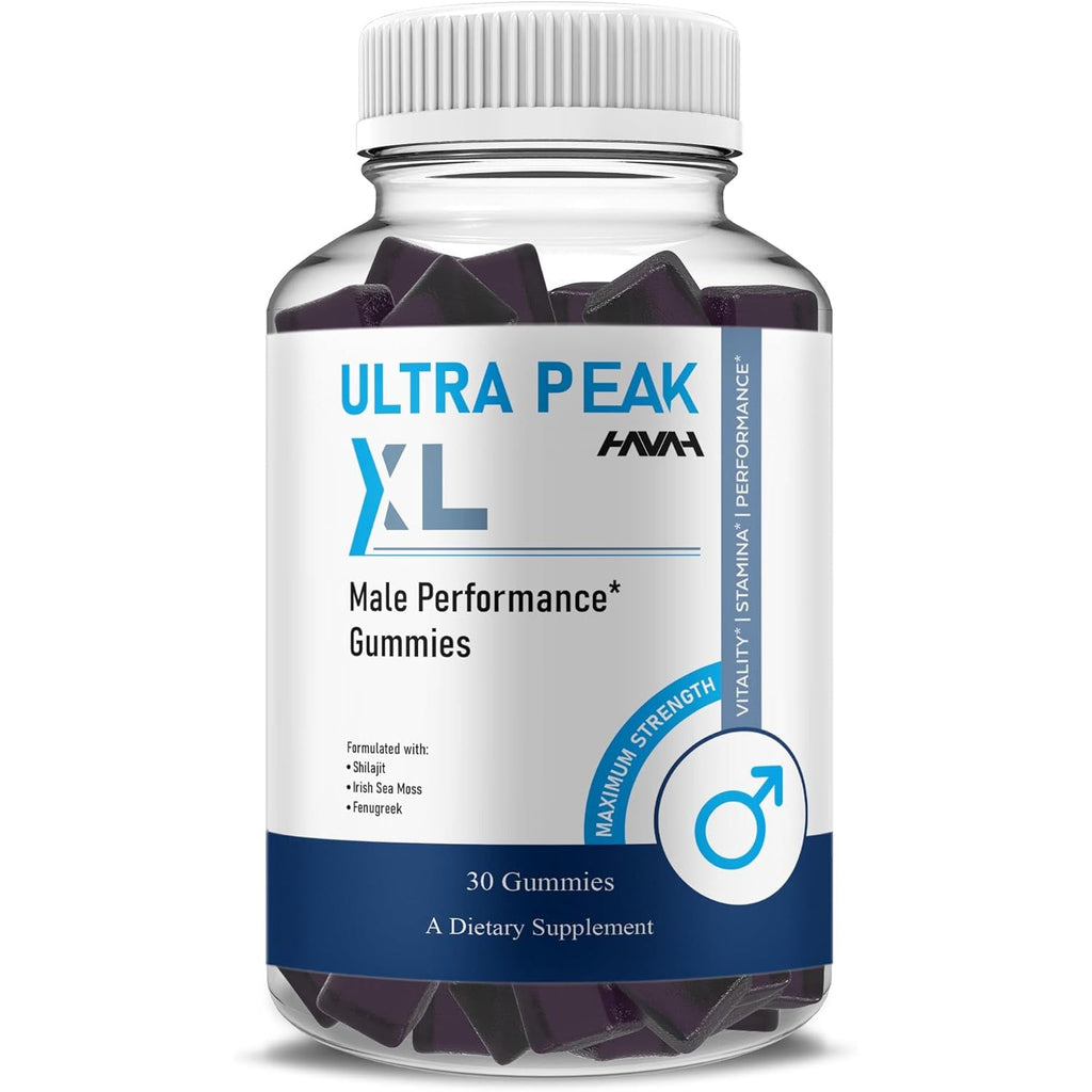 Havah Ultra Peak XL Performance Gummies, Ultrapeak XL Advanced Overall Health and Natural Performance Formula Supplement (1 Pack - 30 Gummies)