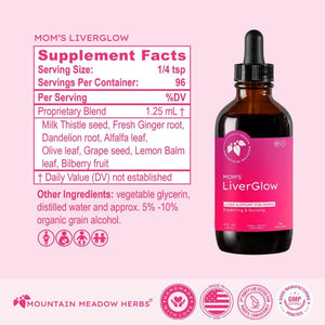 Mountain Meadow Herbs Mom'S Liver Glow, Advanced Detoxifier and Regenerator to Support Liver Health and Function - 4 Oz - for a Happy Liver
