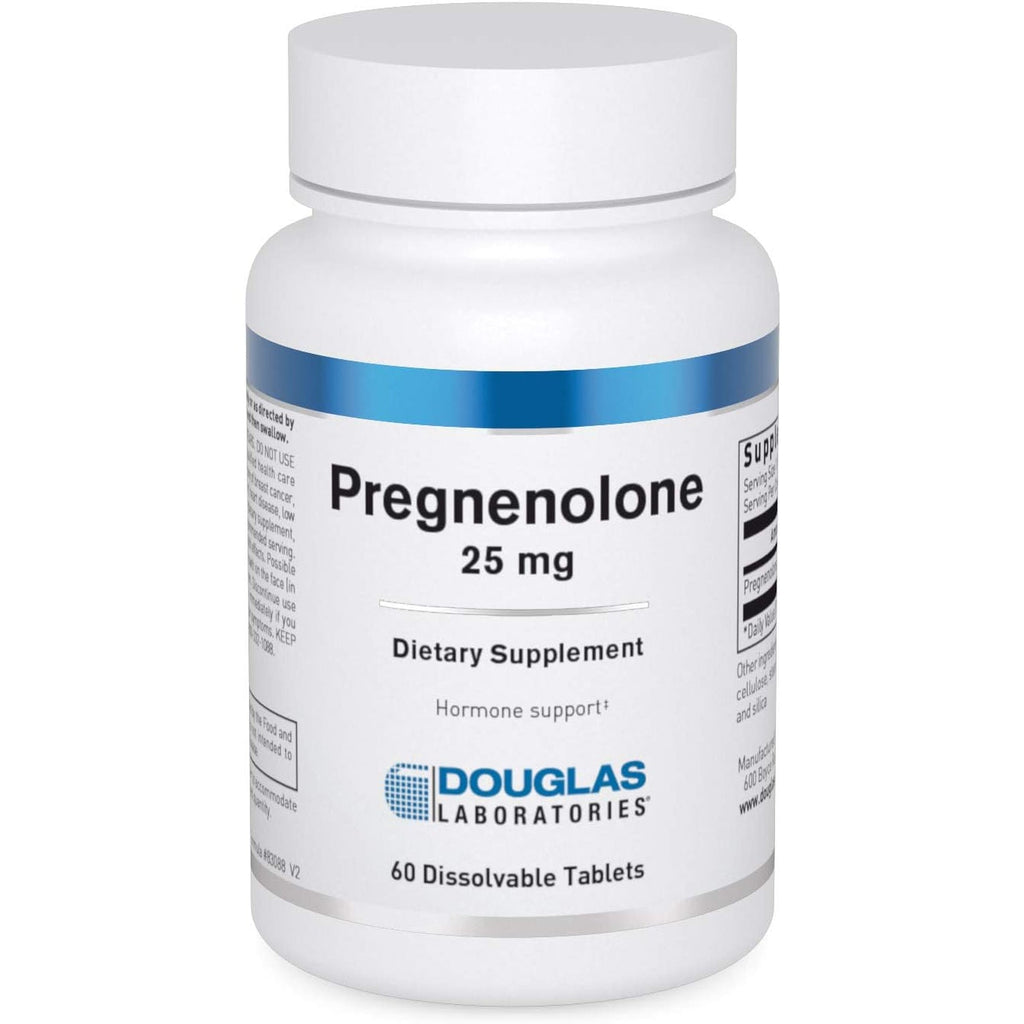 Douglas Laboratories Pregnenolone (25 Mg) - for Pancreas, Cortisol & Liver Support* - Pregnenolone Supplement - Non-Gmo - 60 Tablets