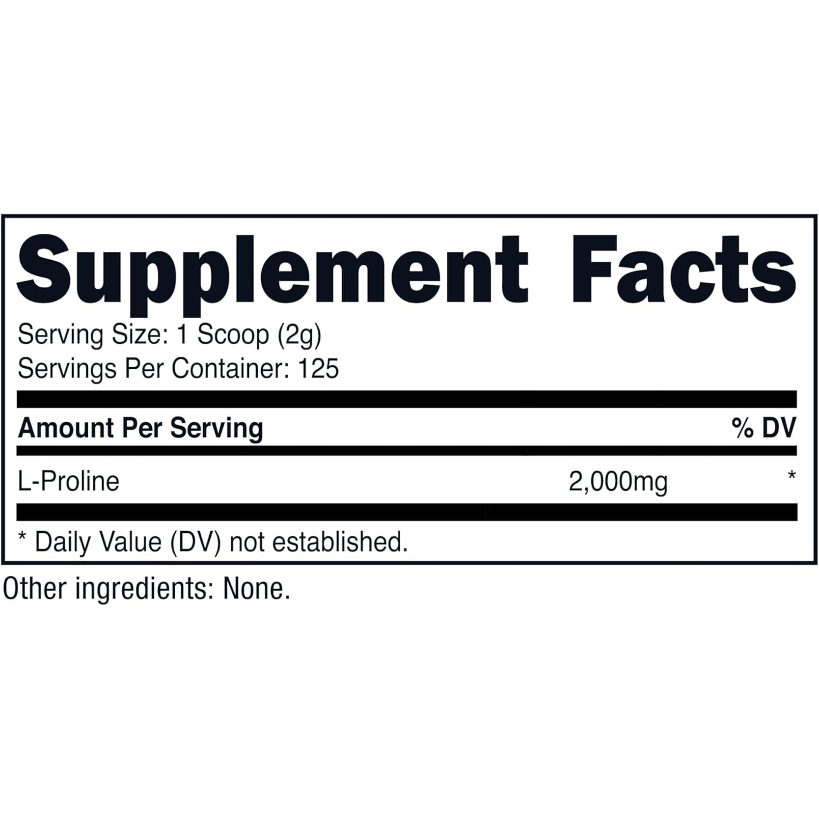Nutricost L-Proline Powder 250 Grams - 2,000Mg per Serving, Non-Gmo