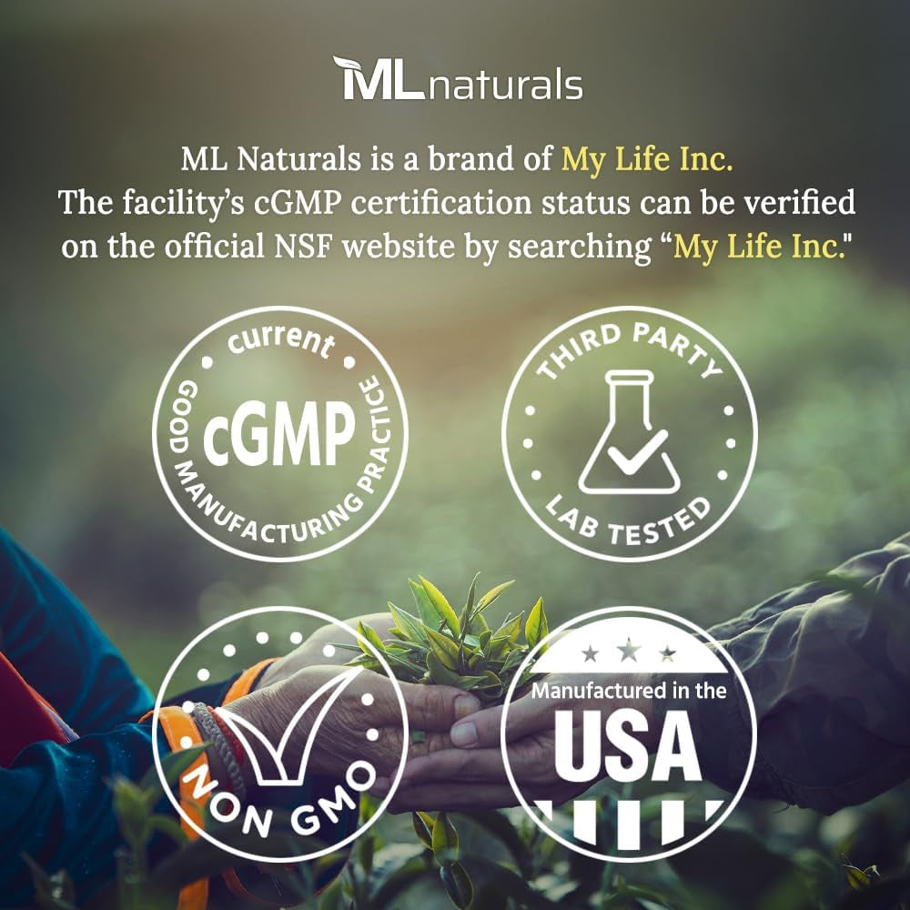 ML Naturals Phosphatidyl Serine 200Mg (Per Serving) – 120 Vegetable Capsules – Non-Gmo – Supports Memory & Brain Function