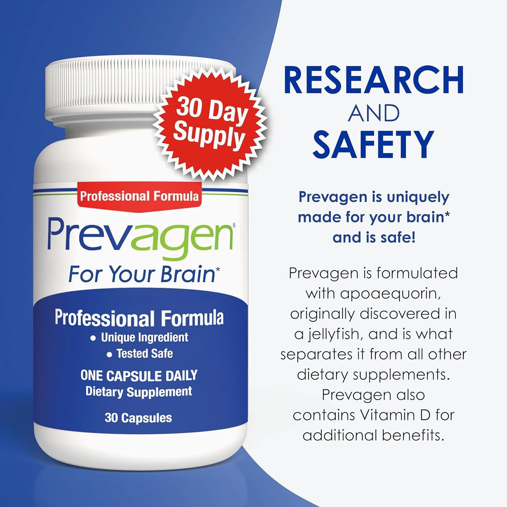 Prevagen Professional Formula - 60 Capsules (2 Month Supply) | Formulated for Your Brain | 40Mg of Apoaequorin plus Vitamin D3 with 7-Day Pill Minder