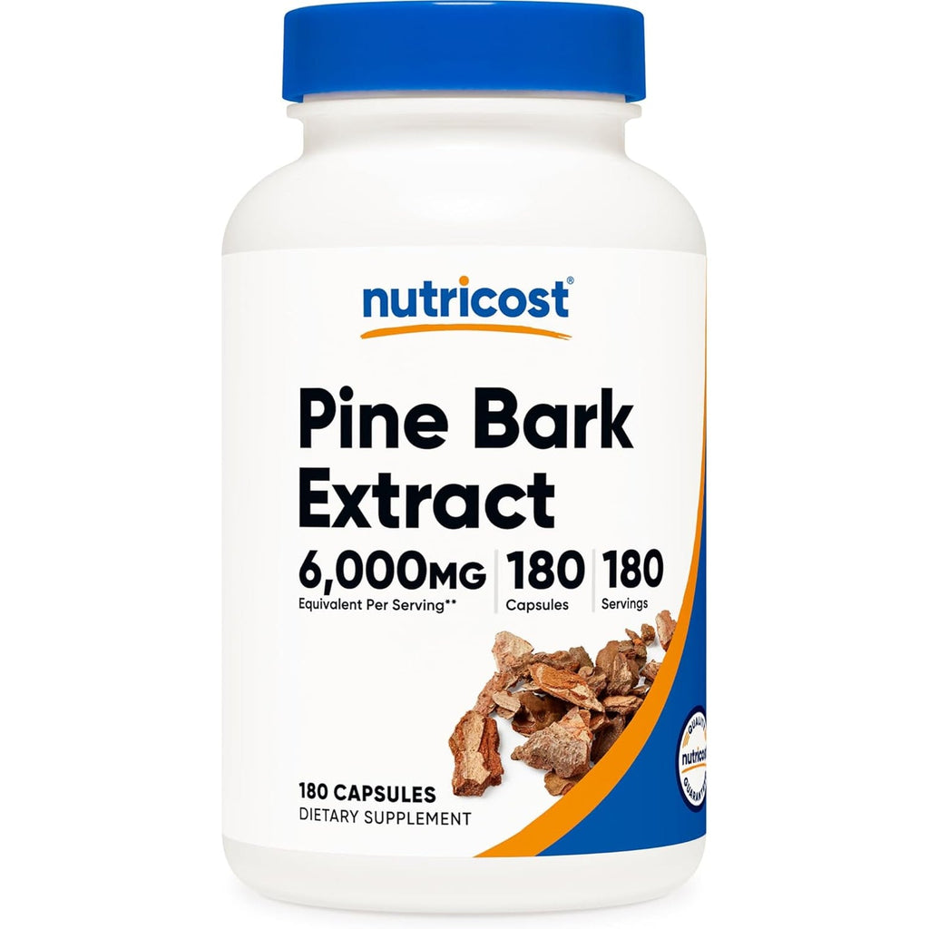 Nutricost Pine Bark Extract, 180 Capsules for 180 Servings per Bottle