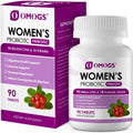 OMOGS Women'S Probiotic, with Cranberry Extract, Organic Prebiotics & Vitamin C, 90 Billion Cfus,18 Strains, Help for Boost Immune, Digestive, Gut Health & Women'S Health, Gluten & Soy Free,90 Tablets
