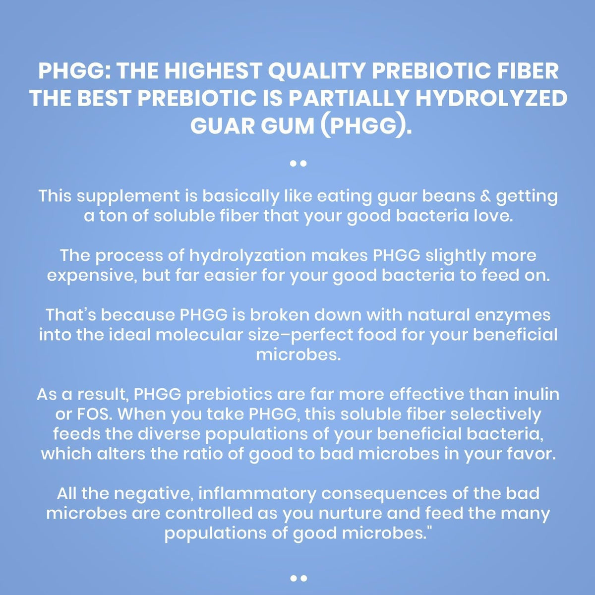 PERFECT PASS Prebiotic PHGG Partially Hydrolyzed Guar Gum 210G Powder - 100% Natural Gluten Free Non GMO - Certified Kosher Vegetarian Sugar Free
