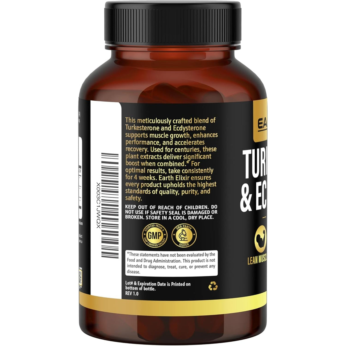 Turkesterone & Ecdysterone – Natural Testosterone Support, 2-In-1 High Potency Turkesterone Supplement for Men & Women with 95% Beta Ecdysterone - Made in USA & 3Rd Party Tested - 180 Capsules
